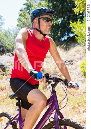 senior man is doing bicycle 24216786