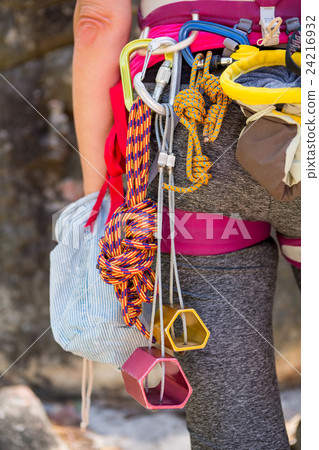 Close up climbing equipment 24216932