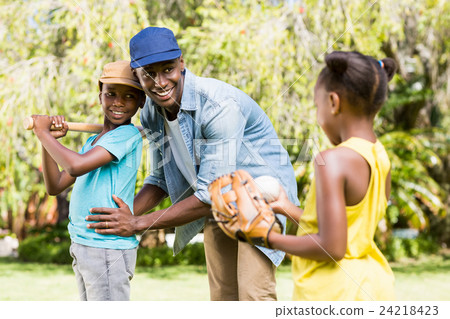 Happy family playing together 24218423