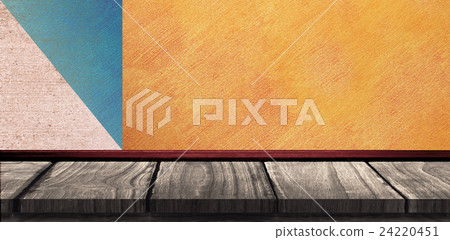 Composite image of white wall with parquet Composite image of white wall with parquet 24220451
