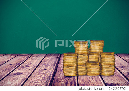 Composite image of gold coins 24220792