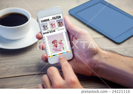 Composite image of smartphone app menu 24221118