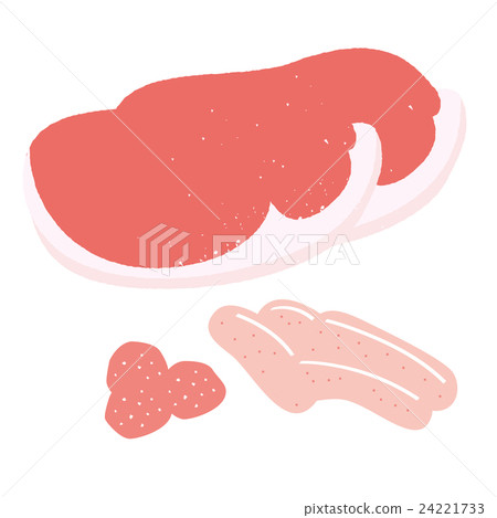 Three kinds of meat loin, sausage, meat dumplings 24221733