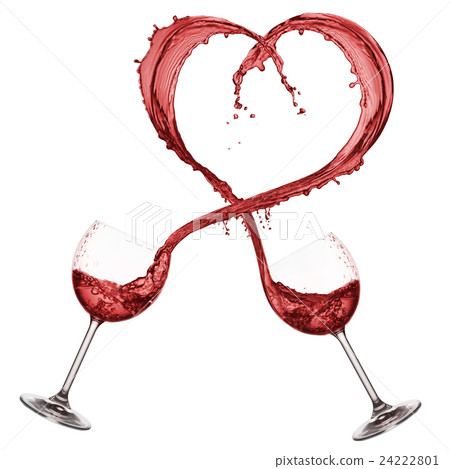 red wine heart shaped 24222801