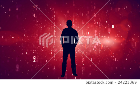 Silhouette of businessman 24223369