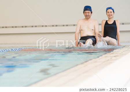 Senior couple sports club image Senior couple sports club image 24228025