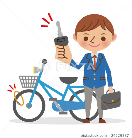 鎖自行車的男學生 24229887