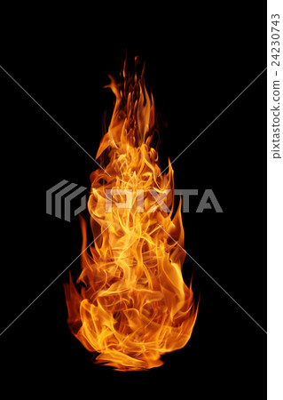 Abstract Fire flames on black background Abstract Fire flames on black background 24230743