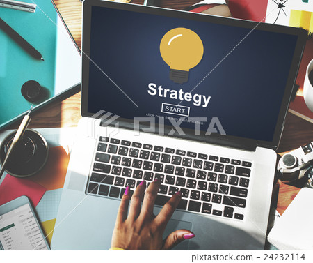 Strategy Light Bulb Icon Homepage Concept 24232114