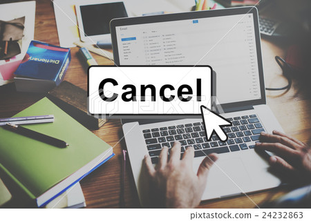 Click Cancel Button Interface Concept Click Cancel Button Interface Concept 24232863