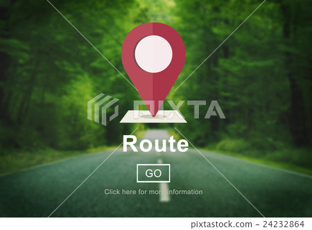 Route Direction Position Map Concept 24232864