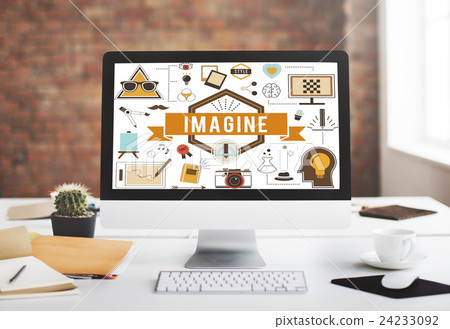 Imagine Creative Thinking Vision Dream Expect Concept 24233092