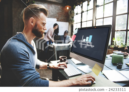 Growth Status Data Development Business Concept Growth Status Data Development Business Concept 24233311