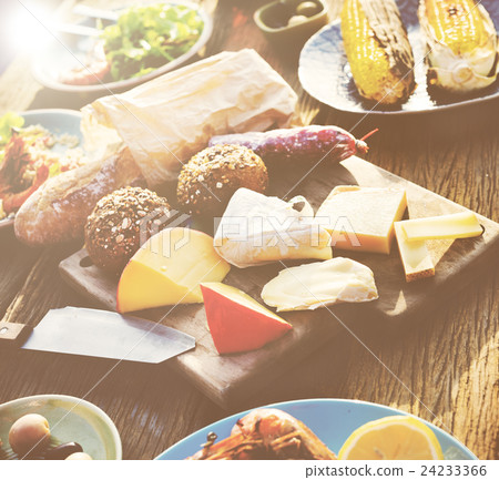 Cheese Assortment Dairy Milk Flavor Nutrition Concept 24233366