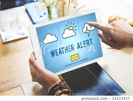 Weather Alert Prediction Forecast News Information Concept 24233457