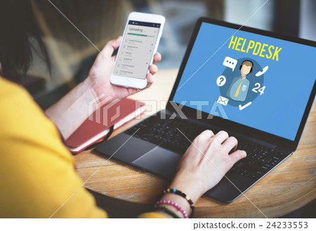 Helpdesk Customer Support Communication Enquiry Concept 24233553