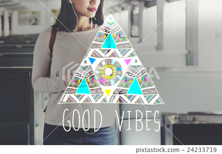 Good Vibes Positive Thinking Optimistic Concept 24233719