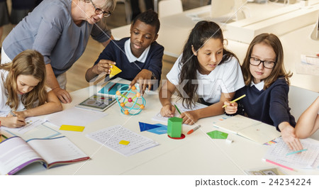 Classroom Learning Mathematics Students Study Concept Classroom Learning Mathematics Students Study Concept 24234224