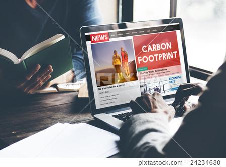 Carbon Footprint Environmental Conservation Concept Carbon Footprint Environmental Conservation Concept 24234680