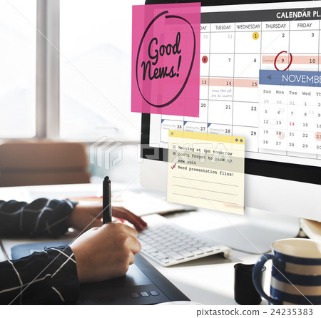 Good News Information Announcement Schedule Concept 24235383