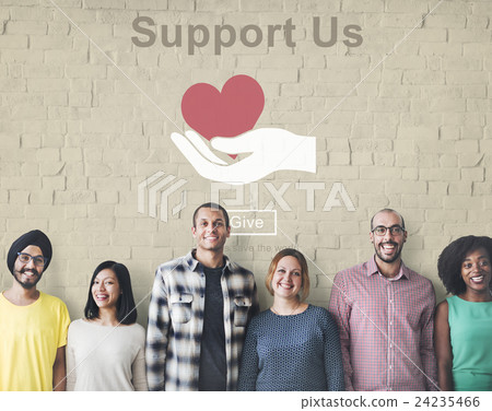 Support Community Cooperation Assistance Concept Support Community Cooperation Assistance Concept 24235466