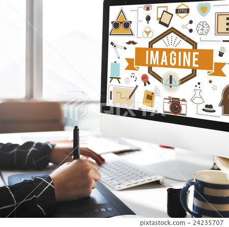 Imagine Creative Thinking Vision Dream Expect Concept 24235707