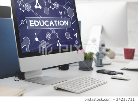 Education Particles Geometry Shapes Graphics Concept 24235731