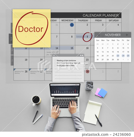 Doctor Medical Healthcare and Medicine Maintenance Schedule Concept 24236060