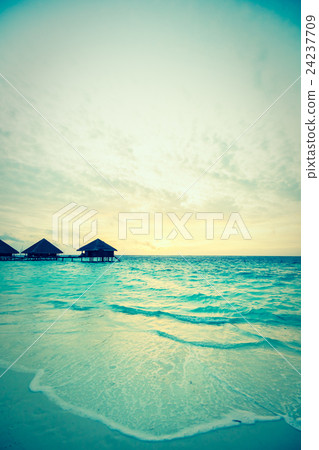 Sunset at maldives island 24237709