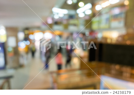 blur department store background with bokeh light 24238179