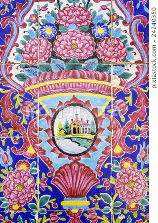 Detail of the tilework decoration in Pink Mosque Detail of the tilework decoration in Pink Mosque 24240350
