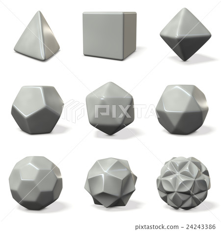 Assorted rendering image of cube 24243386