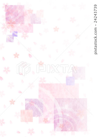 Sakura Japanese paper New Year's card background Sakura Japanese paper New Year's card background 24243739