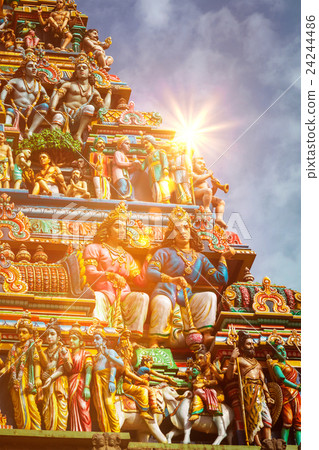 Gopuram tower of Hindu temple 24244486