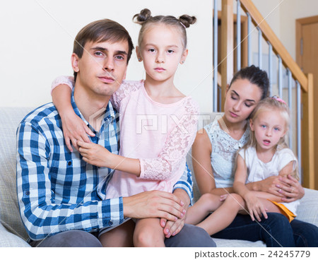 Parents going through divorce and thinking about kids future 24245779