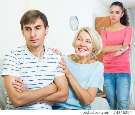 Family members trying to make it out with offended man Family members trying to make it out with offended man 24246294