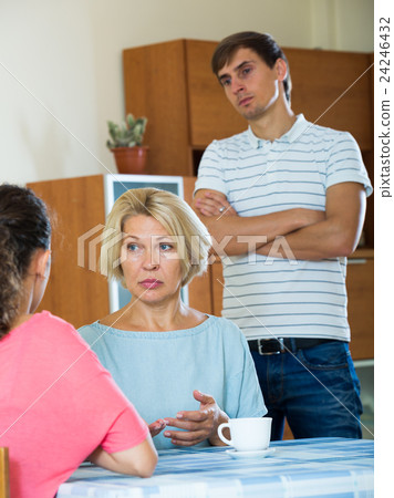Bad domestic quarrel between family members at home Bad domestic quarrel between family members at home 24246432