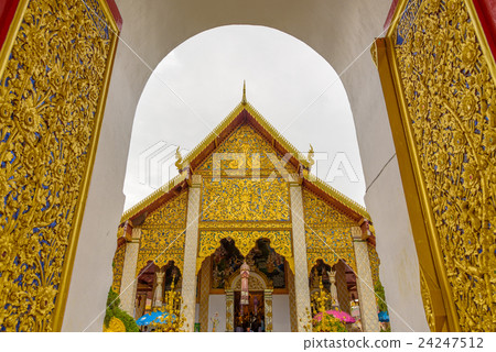 Wat Phra That Hariphunchai temple in Thailand. Wat Phra That Hariphunchai temple in Thailand. 24247512