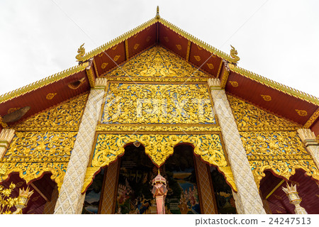 Wat Phra That Hariphunchai temple in Thailand. Wat Phra That Hariphunchai temple in Thailand. 24247513