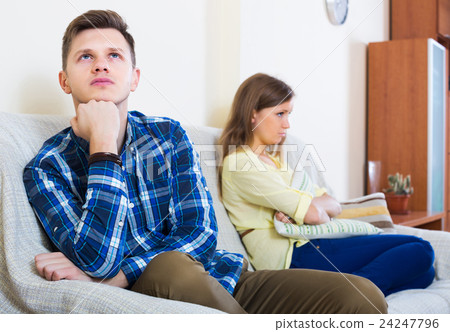 Upset couple having bad argument 24247796