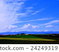 Biei Hokkaido blue sky white cloud hill 24249319