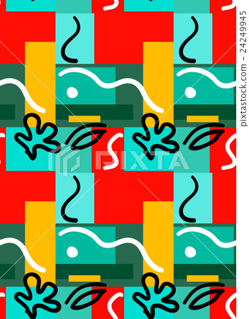 Abstract bright red and green overlapping  24249945