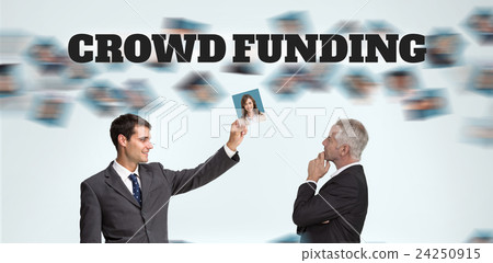 Composite image of the word crowdfunding against white background Composite image of the word crowdfunding against white background 24250915