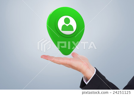 Composite image of businessman presenting 24251125