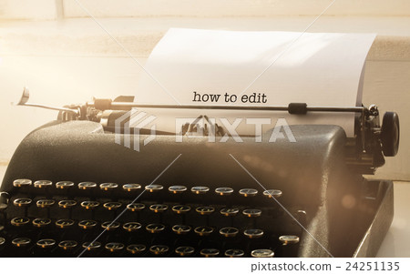 How to edit against typewriter on a table How to edit against typewriter on a table 24251135