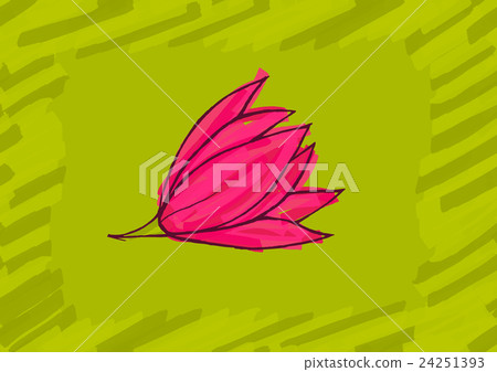 Big pink flower on green Big pink flower on green 24251393