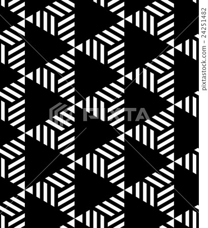 Black and white striped and black triangles 24251482