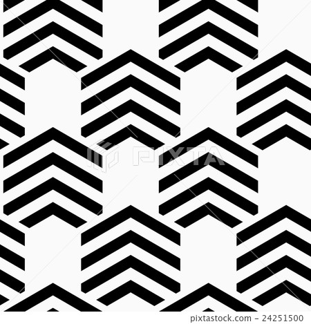 Black and white striped hexagons 24251500