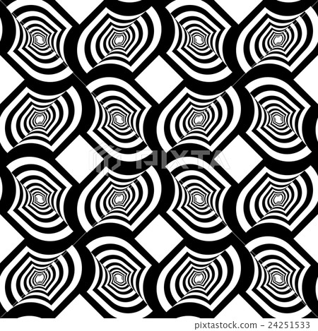 Black and white striped twisted grid with offset Black and white striped twisted grid with offset 24251533