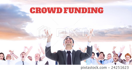 Composite image of the word crowdfunding against white background Composite image of the word crowdfunding against white background 24251623